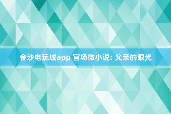 金沙電玩城app 官場微小說: 父親的眼光